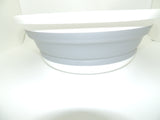 Collapsible Large Bowl White/Grey